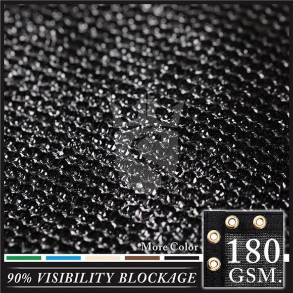 5' x 50' Black Fence Screen Windscreen Cover Netting Mesh Fabric Cloth - Picture 6 of 6